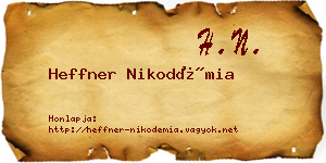 Heffner Nikodémia névjegykártya